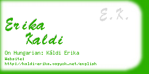 erika kaldi business card