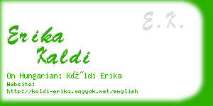 erika kaldi business card